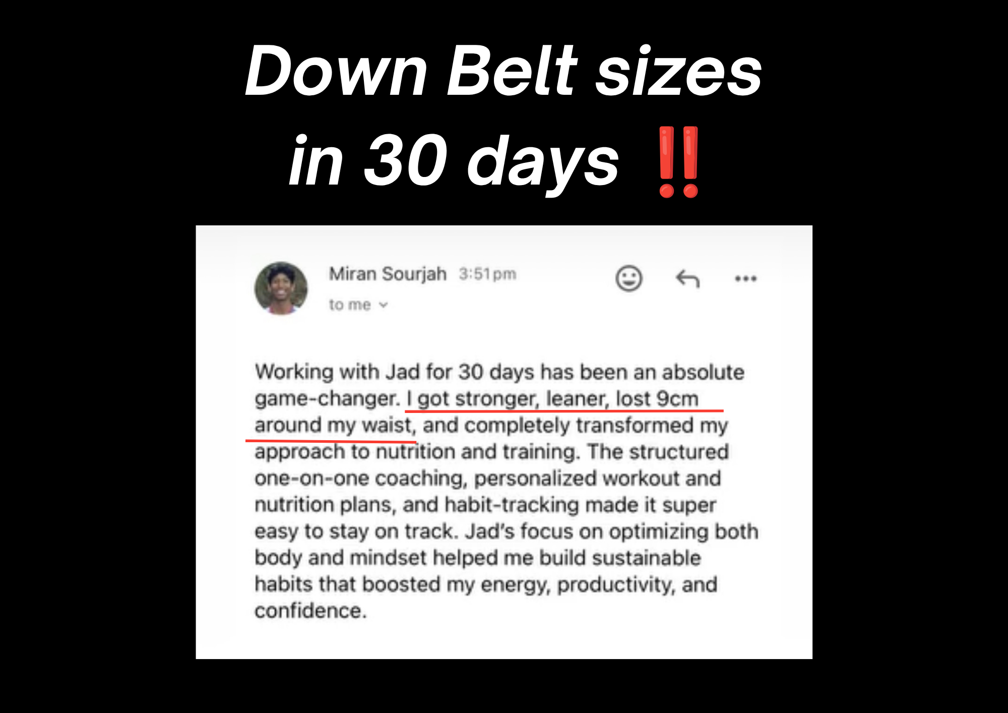 Client testimonial